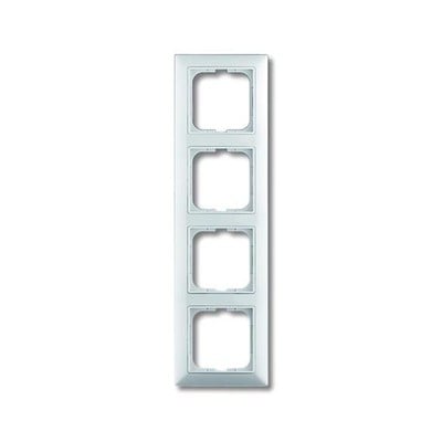 Basic55 4 Gang White Cover Frame + Decorative Fram