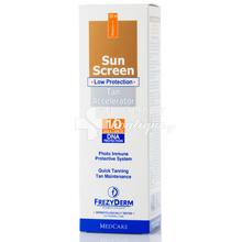 Frezyderm Sunscreen TAN ACCELERATOR SPF10+ - Προσώπου & Σώματος με επιταχυντές μαυρίσματος, 150ml
