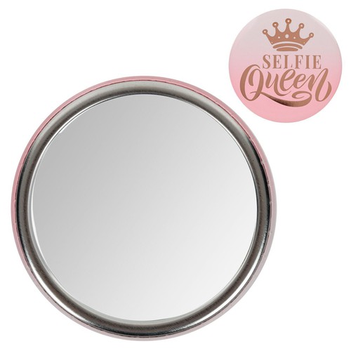 Pasqyrë rrethore rozë