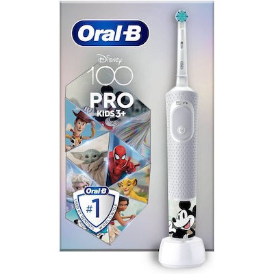 ORAL B Eπαναφορτιζόμενη Oδοντόβουρτσα Vitality Pro Kids Mickey Για 3+ Ετών ΔΩΡΟ Θήκη Ταξιδιού