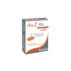 Health Aid A to Z Πολυβιταμίνες & Μέταλλα Χωρίς Ιώδιο & Σίδηρο 30 ταμπλέτες