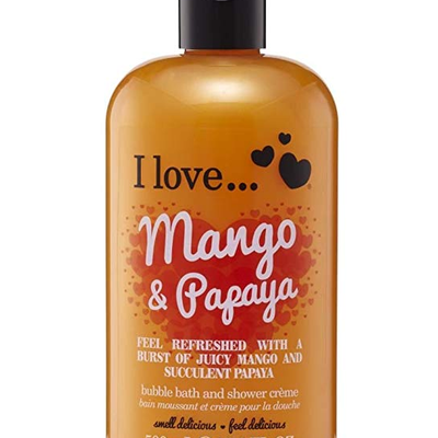 I LOVE Cosmetics Bubble Bath & Shower Creme Mango & Papaya Ενυδατικό Αφροντούς 500ml