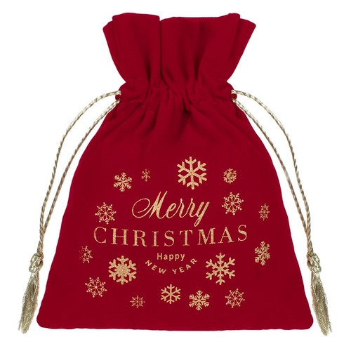 Dekorues christ thes i kuq velvet dre gold 30x20cm
