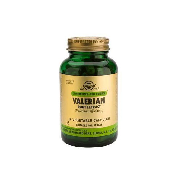 Solgar Valerian Root Extract Συμπλήρωμα Διατροφής Βαλεριάνας που Συμβάλλει στην Αντιμετώπιση της Αϋπνίας - Παρουσιάζει Ηρεμιστικές, Χαλαρωτικές & Αντισπασμωδικές Ιδιότητες, 60veg.caps