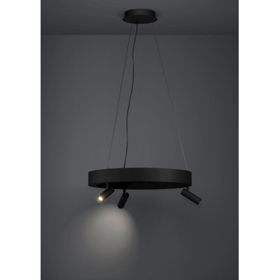 Pendant Led Light Bruscoli Black Dimmable With Rem