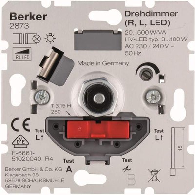 Berker Dimmer 1 Output Led Inductive Transformer 2