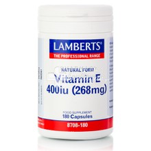 Lamberts Vitamin E Natural 400iu, 180 caps (8708-180)