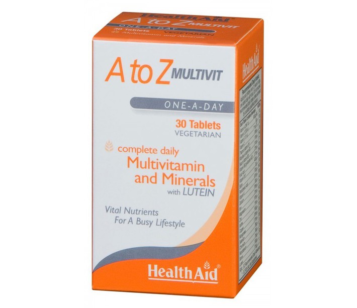 HEALTH AID A TO Z MULTIVITAMIN & MINERALS & LUTEIN 30TABL