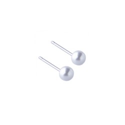 Inoplus Borghetti Hypoallergenic Steel Pearl Earrings Medium 2 pieces