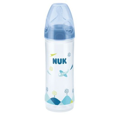  NUK New Classic Πλαστικό Μπιμπερό με Θηλή Σιλικόνης 6-18 Μηνών 250ml Σε Διάφορα Χρώματα