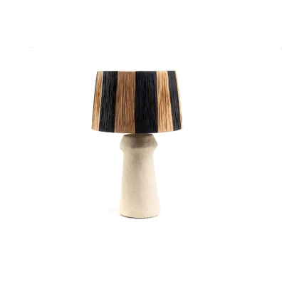 Επιτραπέζιο Φωτιστικό Juvela Raffia Beige Black (4