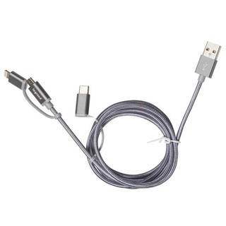 USB Micro USB Type Α to USB Type C to Lightiing Ca