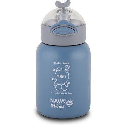 NAVA Μπουκάλι Θερμός Ανοξείδωτο We Care Σε Γαλάζιο Χρώμα 350ml  (10-110-002)