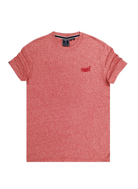 Superdry mid red grit vintage logo embroidered tee - 5 xc