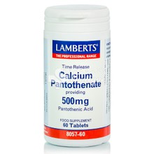 Lamberts CALCIUM PANTOTHENATE (Vit B5) 500mg - Time Release, 60tabs (8057-60)