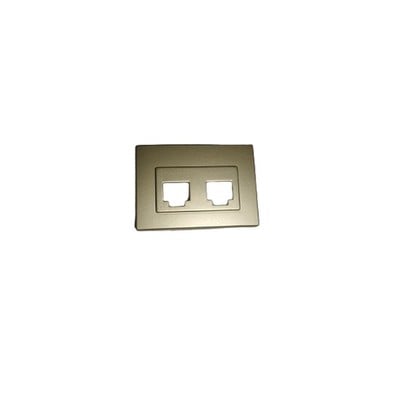 Coral Network Rj45 Rj11 Cover Plate Gold Pearl