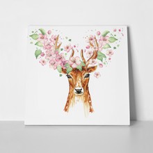Beautiful deer spring flowers 558138553 a