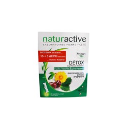 Naturactive Detox Promo (15+5 Δώρο) Συμπλήρωμα Διατροφής Με Σημύδα Πικραλίδα & Μίσχοι Κερασιού Για Αποτοξίνωση Του Οργανισμού 20 φακελίσκοι