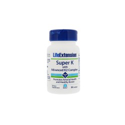 Life Extension Super K With Advanced K2 Complex Συμπλήρωμα Διατροφής Βιταμίνης Κ 90 μαλακές κάψουλες