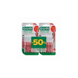 Gum Trav-Ler Promo Interdental Brush 0.8mm Red 1314 2x6 pieces