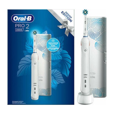 ORAL-B Ηλεκτρική Οδοντόβουρτσα Pro-2 2500 White+Θήκη Ταξιδιού Design Edition