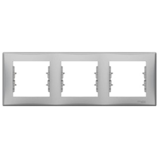 Sedna Frame 3 Gangs Horizontal Aluminium SDN580056