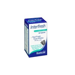 Health Aid Interfresh Dietary Supplement With Peppermint Oils Parsley & Chlorophyll For All Day Clean Breath 60 Capsules