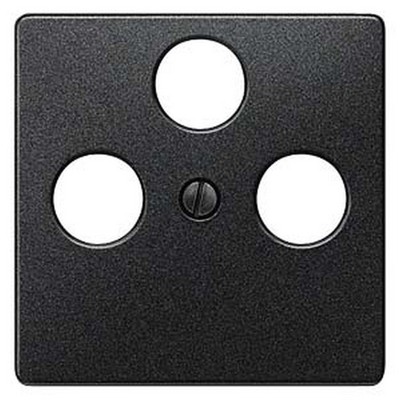 Delta I-System Cover Plate Tv/Rf/Sat Carbon Metall