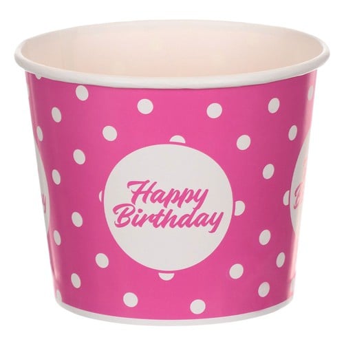 Tas kartoni roze happy birthday 1.8 l