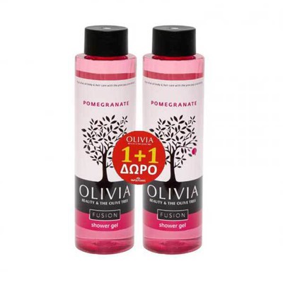 Olivia Fusion Pomegranate Αφρόλουτρο 300ml 1+1 Δώρ