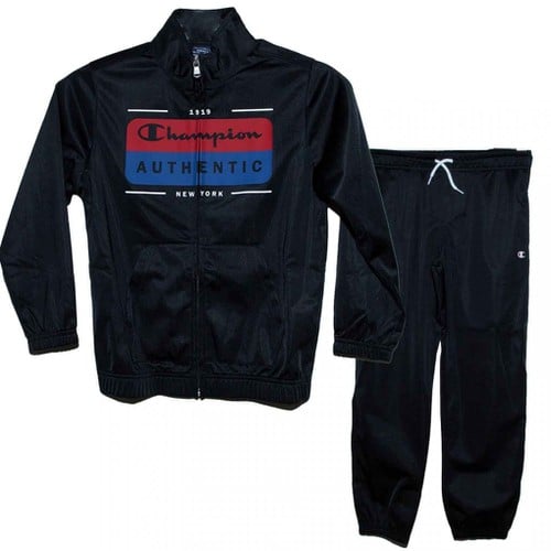 Champion Boy Full Zip Suit (306583)-BLACK
