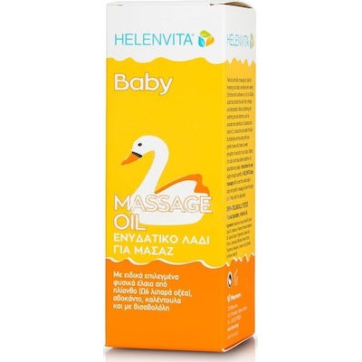 HELENVITA Baby Massage Oil Βρεφικό Ενυδατικό Λάδι Μασάζ Με Φυσικά Έλαια110ml