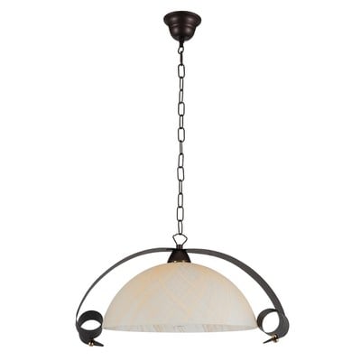 Pendant Light 1xE27 Amber Glass Oxidised