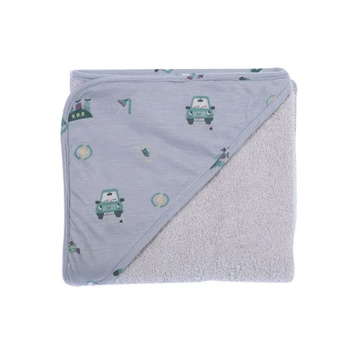 Βρεφική Κάπα 75x75 nef-nef green car grey 100% Βαμ