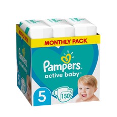Pampers Active Baby MONTHLY PACK No5 11-16Kg 150 Τ