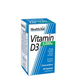 Health Aid Vitamin D3 5000 IU Βιταμίνη D3, 30 tabs
