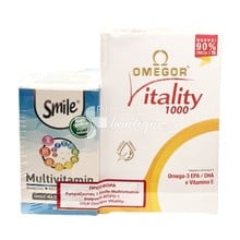 Smile Σετ Multivitamin - Πολυβιταμίνη, 60 caps & ΔΩΡΟ UGA Omegor Vitality 1000 - Ιχθυέλαια, 30 caps