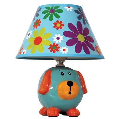 Kids Table Lamp Dog Blue Ε14