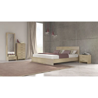 Bedroom Set 6pcs 150x200 N1 Latte Melamine