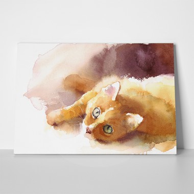 Watercolor ginger tabby cat 444988234 a