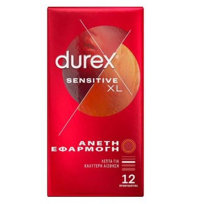 Durex Sensitive XL Προφυλακτικά Λεπτά για Καλύτερη