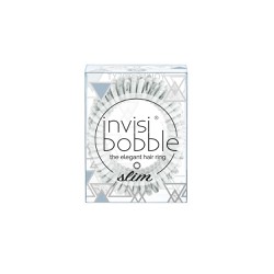 Invisibobble Slim Marbelelous Shiny Grey Λαστιχάκι Μαλλιών 3 τεμάχια