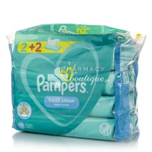 Pampers Σετ Fresh Clean Wipes (2+2 ΔΩΡΟ) - Μωρομάντηλα, 208τμχ.