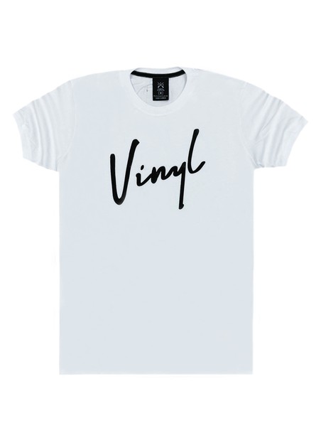Vinyl art clothing white vinyl signature t-shirt