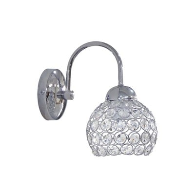 Wall Light 1xE27 Metal Base With Crystals Nickel C