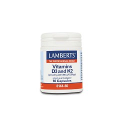 Lamberts Vitamins D3 1000iu & K2 90mg Συμπλήρωμα Διατροφής Με Βιταμίνες D3 & Κ2 60 κάψουλες