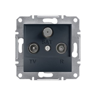 Asfora Socket TV/RD/SAT Intermidiate Socket Anthra