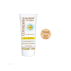 Coverderm Filter AY Face Plus Oily-Acneic SPF50+ Light Beige Tinted Cream 2 In 1 Αντηλιακή Κρέμα Προσώπου & Περιποίηση Μετά Τον Ήλιο Για Λιπαρές-Ακνεϊκές Επιδερμίδες 50ml