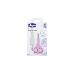 Chicco Safety Scissors With Rounded Edges & Case 0+ Months Pink 1 piece