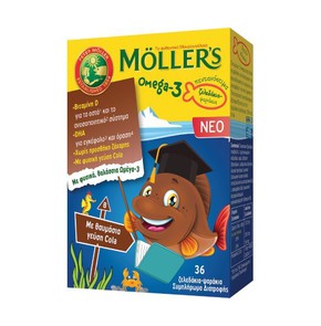 Moller's Ζελεδάκια Ω3 για Παιδιά με γεύση Cola, 36